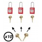 Lot de cadenas de consignation électrique Master Lock S31 avec clé passe