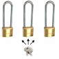 Master Lock 4130LJKA - cadenas laiton anse longue 64 mm avec clés identiques