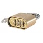 Master Lock 175D - cadenas laiton à combinaison personnalisable via une clé (fournie)