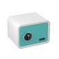 Coffre-fort de couleur BASI MySafe 350 à empreinte digitale bleu et blanc