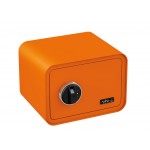 Coffre-fort de couleur BASI MySafe 350 à empreinte digitale orange