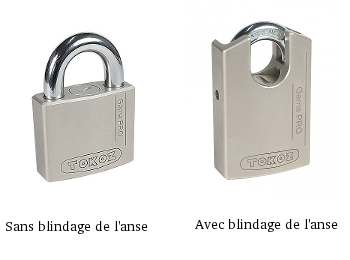Cadenas avec anse blindée